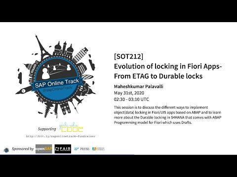 [SOT212] Evolution of locking in Fiori Apps- From ETAG to Durable locks