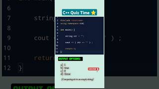 Basic interview question on String comparison| string quiz #coding #cpp#interviewquestions #trending
