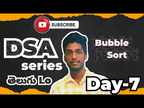 DSA Series in Telugu | Bubble Sort Explained with Java | Sorting in Telugu – Day 8