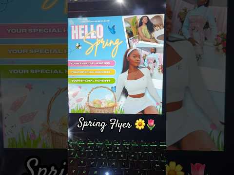 Edit a Spring Flyer With Me! 🌼🌷 #canva #lockjaw #edit #canvapro #editinglife