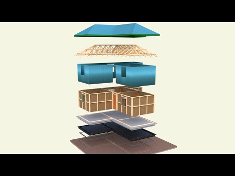 Constructing a house using Iron sheets.(Mabati house-animated //Low cost house)