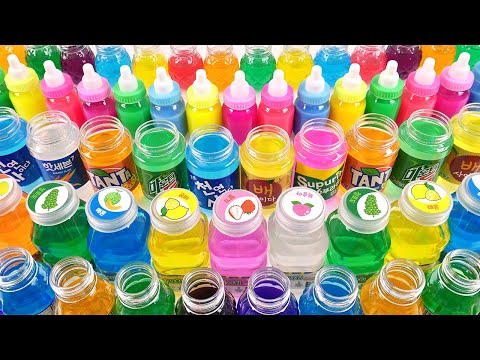 Satisfying Video l How to make Rainbow Milky Way Pool and Glossy Slime into Playdoh Cutting ASMR #99