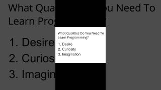 Introduction to Programming | Qualities of a Programmer #pinoycodecamp #shorts #basicofcoding