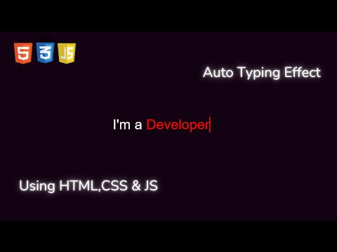 Auto-Typer Effect | Build with HTML, CSS & JavaScript.