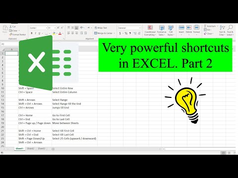 MS Excel Shortcuts  - Part 2 (Advance)