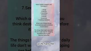 What Ruins a men's Life The most/Change Your life/Psychology facts/Motivational quotes#shorts
