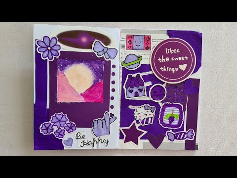 How to make purple 💜 journal/Soothing Journal 😌#journal #journalwithme #purple #journaling