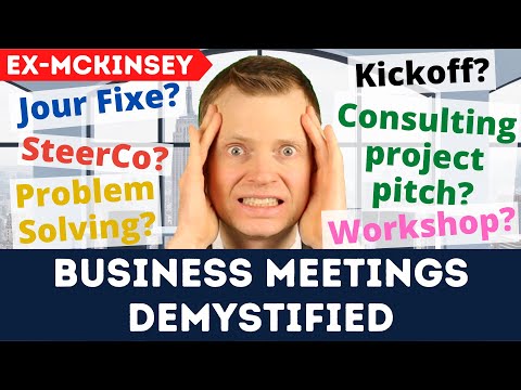 How business meetings work (101): What is a Jour Fixe? A SteerCo? Consulting project pitch? 🎯