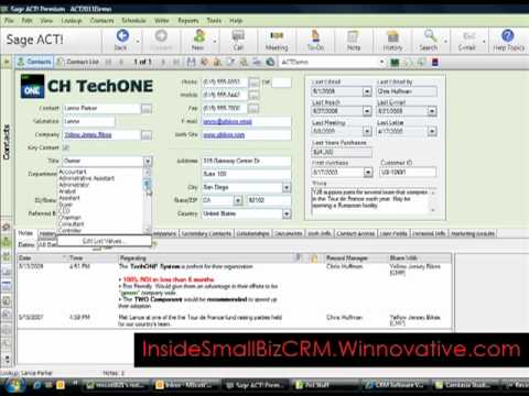 Winnovative InsideSMBCRM Quick Tip - Overview of Primary Act! CRM Data Types
