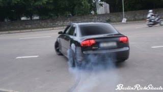 AUDI RS4 - ACCELERATION WITH SMOKING TIRES