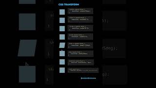 How to use CSS Transform animations - CSS Transform, find more on link in comments #shorts