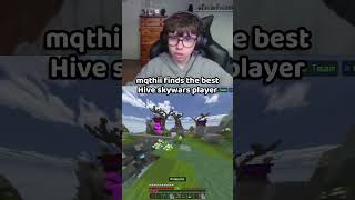 best player fr fr💀 #minecraft #mcbe #hive #shorts