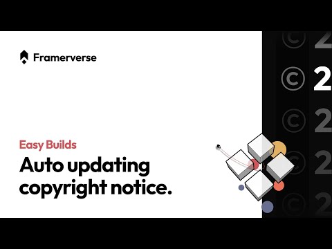 Easy build an auto updating copyright notice for Framer.