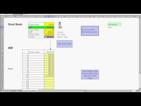 MBACalculator.com Internal Rate of Return using Goalseek