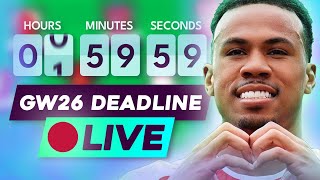 FPL GW26 DEADLINE STREAM ⏰ TEAM NEWS & TRIPLE CAPTAIN CHAT! 🚨 | Get Your Final FPL Questions In