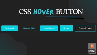 Hover Buttons Awesome Effects | HTML, CSS | Easy Tutorial With Source Code | VS Code.