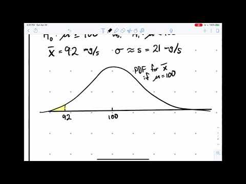 Example one sided hypothesis test