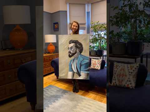Portrait | Art painting for our clients #homedecor