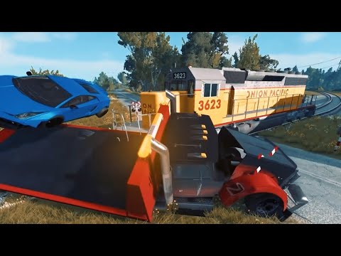 Cars vs Trains #1 - BeamNG Drive
