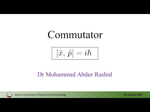 QM09: Commutator of position and momentum operators