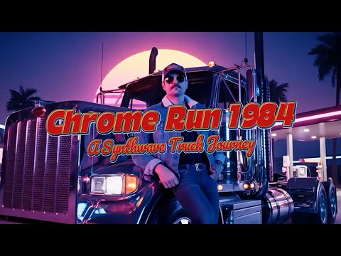 Into the Neon Night: A Synthwave Truck Journey