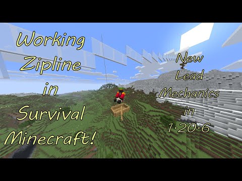 [1.20.6-] Survival-Friendly Zipline for Java Minecraft!