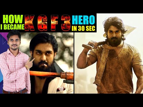 I became KGF 2 Movie Hero Yash in 30 Seconds | Artificial Intelligence