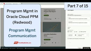 Program Management Communication (Part 7 of 15) | Oracle Fusion PPM Cloud (Redwood)
