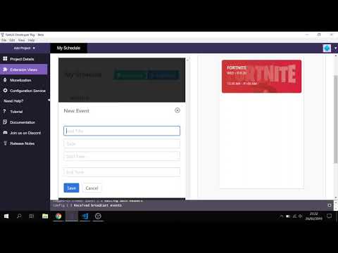 Schedule - Twitch Extension Challenge