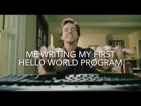 First Line of code “HELLO WORLD”
