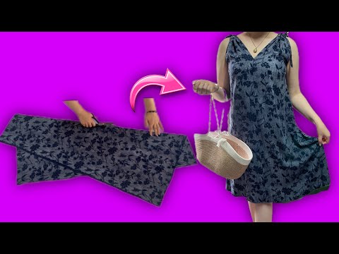 Sewing a summer dress 👗that you have never seen before /Sewing a dress with only 110 cm of fabric💥🏝️