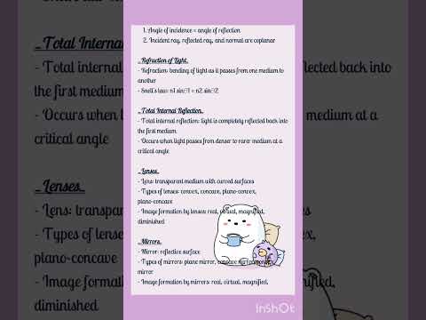 light chapter notes #science #light #easytostudy #notestoself