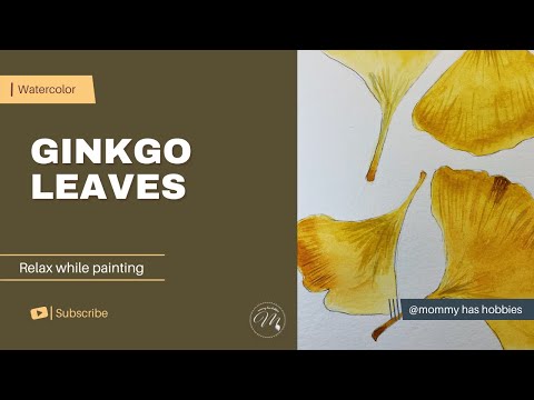 Watercolor Painting of Ginkgo Leaves – A Journey of Gratitude and Calmness