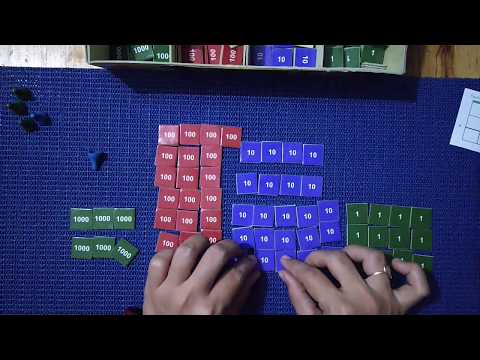 Montessori Inspired : Stamp Game, Perkalian dengan 2 digit