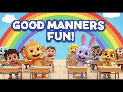 Good Manners for Kids 🌟 Classroom Learning Song | Sunny Luna Max | Happy Parts Kids