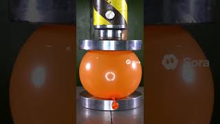 Can a Balloon Survive a Hydraulic Press?