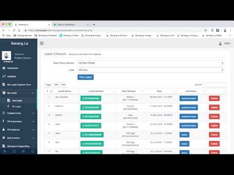 Senang.la link module  MyLeads