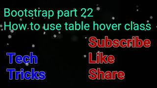 Bootstrap part 22 | How to use table hover class | #Shorts