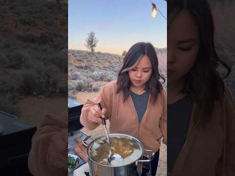 Cooking Chicken Pho at camp #pho #camping #aapiheritagemonth