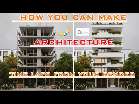 How you can make architecture time laps for your renders with (AI) Nano banana and Midjourney