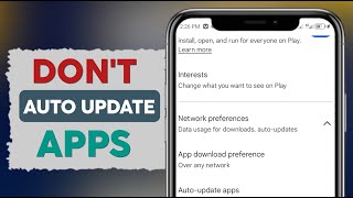Stop Auto-Updates on Play Store! | Easy Step-by-Step Guide to Disable Auto Update for Apps