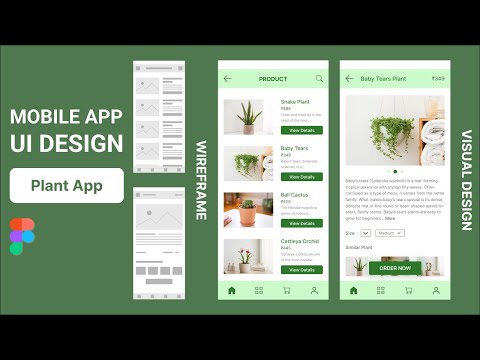 Mobile app design in Figma | UI Design for Plant Sell APP | APP Design | UI/UX | Creative UI Graphic