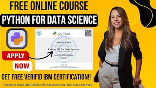 Free Online Python Course Certificate | IBM Course Certification | Python for Data Science Course