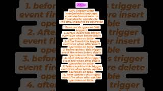 "DML Triggers in SQL: BEFORE & AFTER INSERT, DELETE, UPDATE Events Explained!"