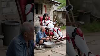 Beautiful robot and her old husband live a reclusive life in the mountains #Robot