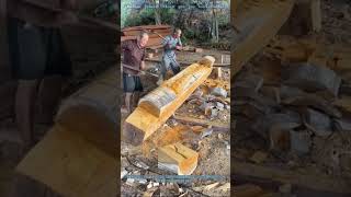 Crafting Ancient Timber House Components from Logs