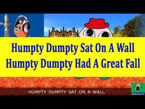 Nursery Rhymes By Kids | Humpty Dumpty From England | Animated Songs With Lyrics From KidsFun TV