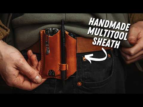 Making A Handmade Leather EDC Multitool Sheath - Leathercraft