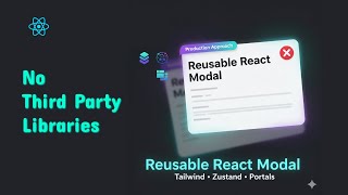 Build a Reusable Modal Component in React 🚀 | Tailwind, Zustand & Portals (Production Ready)