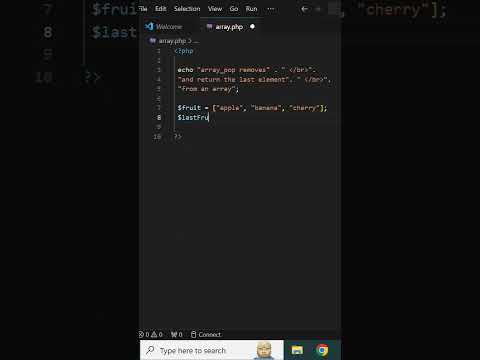 PHP array_pop() Function | #technology #laravel #tech #coding #sorts
